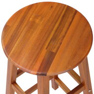 Barhocker OSLO, 2 Stück, 34x76 cm, naturbraun