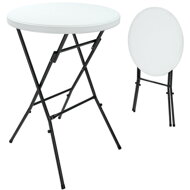 Kunststoff-Party-Tisch LYDA, Ø 72x110 cm, weiß
