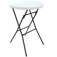 Kunststoff-Party-Tisch LYDA, Ø 72x110 cm, weiß