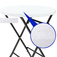 Kunststoff-Party-Tisch LYDA, Ø 72x110 cm, weiß