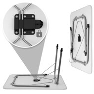 Campingklapptisch FOKA, 80x54x51-70 cm, weiß