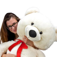Großer Plüschbär BENY, 100 cm, weiß