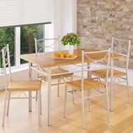 Essgruppe PAUL, 5-teilig, naturbraun
