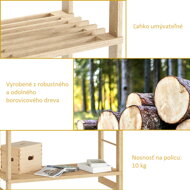 Holzregal ÖLAND, 58x27x136 cm, 5 Regalböden, braun