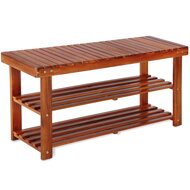 Bank für den Flur mit Schuhablage NINA, 90x32x46 cm, naturbraun