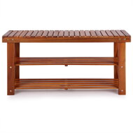 Bank für den Flur mit Schuhablage NINA, 90x32x46 cm, naturbraun