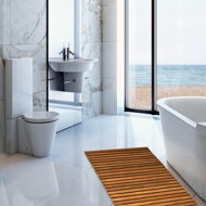 Badematte LINE, Akazienholz, 80x50x1 cm, braun