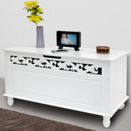 Holztruhe JERSEY, 80x40x48 cm, weiß