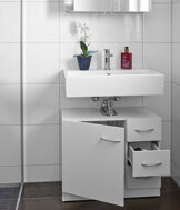 Waschbeckenunterschrank mit 3 Schubladen SILKE, 63x30x54 cm, weiß