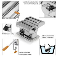 Nudelmaschine TORI, 9 Teigstärken, silber