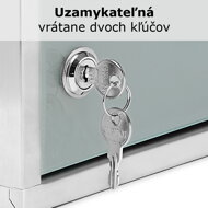 Wandapotheke SAVE, 25x12x48,5 cm, silber