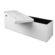 Sitzbank mit Stauraum BELLA, 115x38x38 cm, weiß