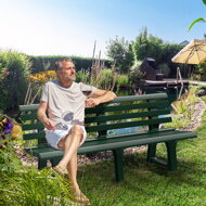 Gartenbank ORCHIDEA, 145x49x74 cm, grün