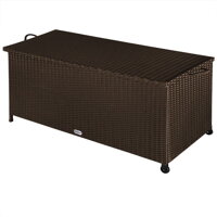 Polyrattan-Aufbewahrungsbox RICCO, 122x56x61 cm, braun