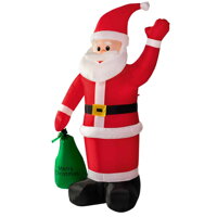 Aufblasbarer Weihnachtsmann beleuchtet, 180 cm, rot