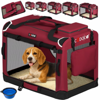 Transporttasche für Hunde und Katzen ELI, 60x42x42 cm, dunkelrot