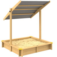 Sandkasten mit Dach Sami, Fichtenholz, 120x120x120cm
