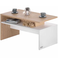 Couchtisch SACRAMENTO, 50x47x92 cm, weiß/braun