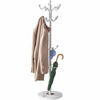 Standgarderobe TENZY mit Marmorfuß, 37x173cm, Weiß