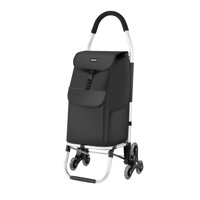 Einkaufstrolley Shopper, auf Rollen für Treppen, 45 l, 101 x 45 x 39, schwarz