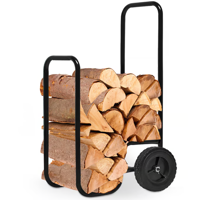 Holztransportwagen AUREL, 56x45x105 cm, schwarz