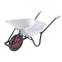 Schubkarre BARRY verzinkt, max. Kapazität 100 l/250 kg, silber/schwarz
