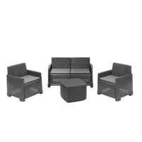 Gartenmöbel-Set COMO, 4-teilig, anthrazit