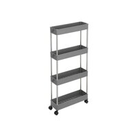 Rollregal SLIM, 4 Ebenen, 12,5x40x86 cm, grau