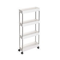 Rollregal SLIM, 4 Ebenen, 13,5x40x86 cm, weiß
