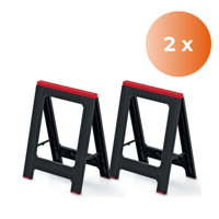 Ständer, Arbeitsbock TITAN, 2 Stück, 58x5x79 cm, schwarz/rot