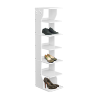 Schuhregal CINDY, 6 Ebenen, 30x26,4x110,4cm, weiß