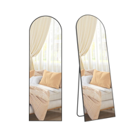 Abgerundeter Spiegel UMBRA, 160x50 cm, schwarz