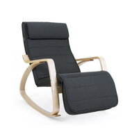 Schaukelstuhl, Liege SWING, Belastbarkeit 150 kg, 67x115x91 cm, anthrazit