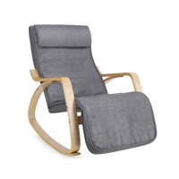 Schaukelstuhl, Liege SWING, Belastbarkeit 150 kg, 67x115x91 cm, grau