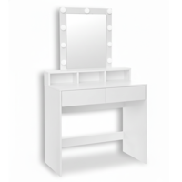Schminktisch VANESA mit Beleuchtung, 80x40x145 cm, weiß