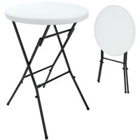 Kunststoff-Party-Tisch LYDA, Ø 72x110 cm, weiß