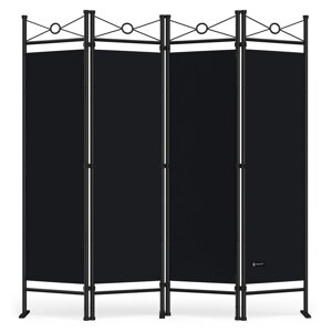 Paravent LUCCA, 163x180 cm, schwarz