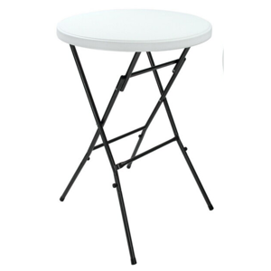 Kunststoff-Party-Tisch LYDA, Ø 72x110 cm, weiß