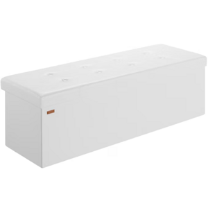 Sitzbank mit Stauraum BELLA, 115x38x38 cm, weiß
