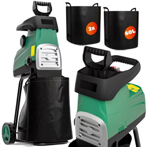 Gartenhäcksler/Schredder DIOX + 2x 60l Beutel, 3100W schwarz/grün