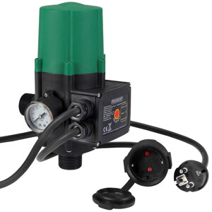 Druckschalter PUMP mit Kabel, 10 bar mit Manometer, grün