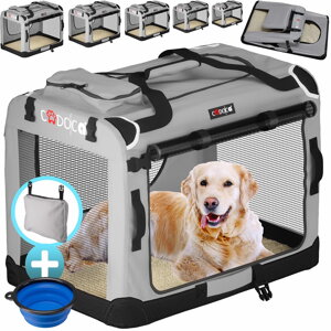 Transporttasche für Hunde und Katzen ELI, 70x52x52 cm, grau