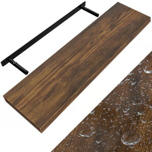 Wandregal FIGO + Konsole, 90cm, dunkle Eiche
