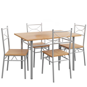 Essgruppe PAUL, 5-teilig, naturbraun