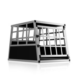 Hundetransportbox BRUNO, 70x54x51cm, silber/schwarz