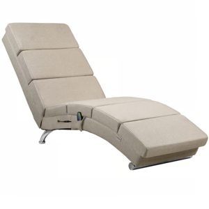 Liege LONDON mit Massage- und Heizfunktion, 186×55×89cm, beige