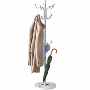 Standgarderobe TENZY mit Marmorfuß, 37x173cm, Weiß