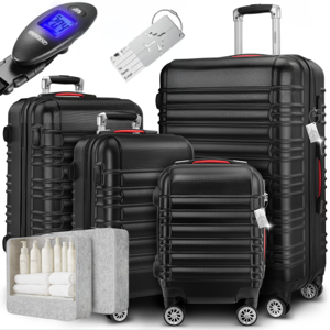 Hartschalenkoffer Set AERO, 4-tlg., ABS, schwarz