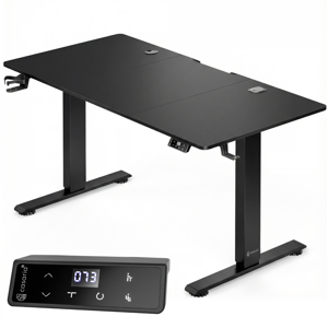 Höhenverstellbarer Bürotisch FLEXI, 160x75x72–117cm, schwarz