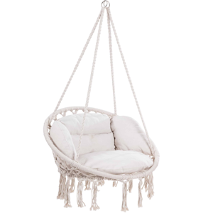 Hängesessel BOHO mit Kissen, Ø 61 cm, beige